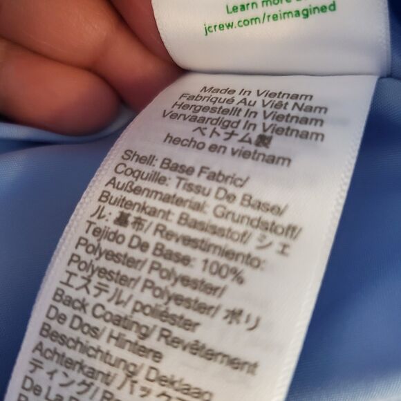 J. Crew Mountain Puffer Vest Sz S Full Zip Baby Blue Pockets $128 BU286 - Picture 13 of 16